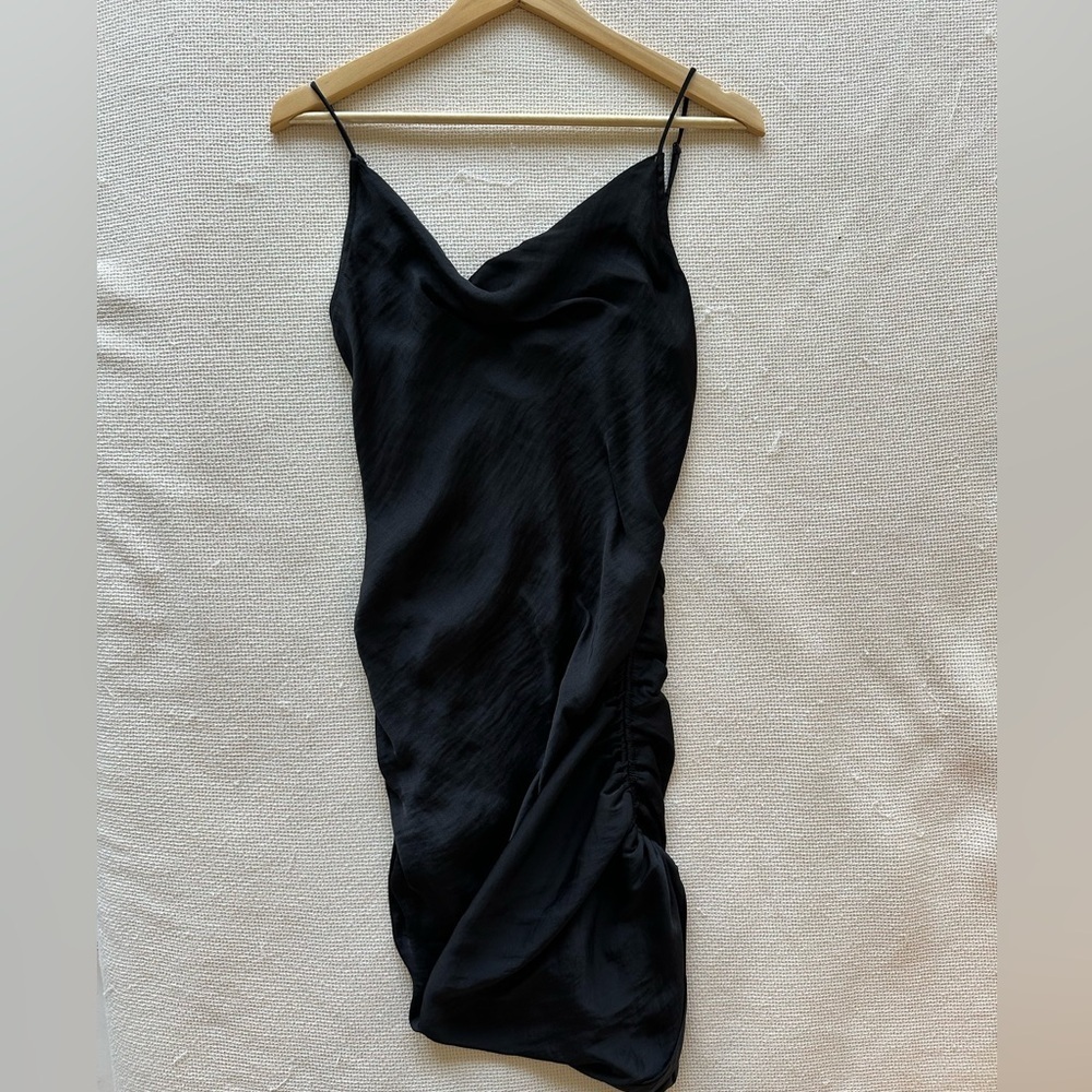 Free People Made You Look Black Slip Dress - Picture 2 of 6
